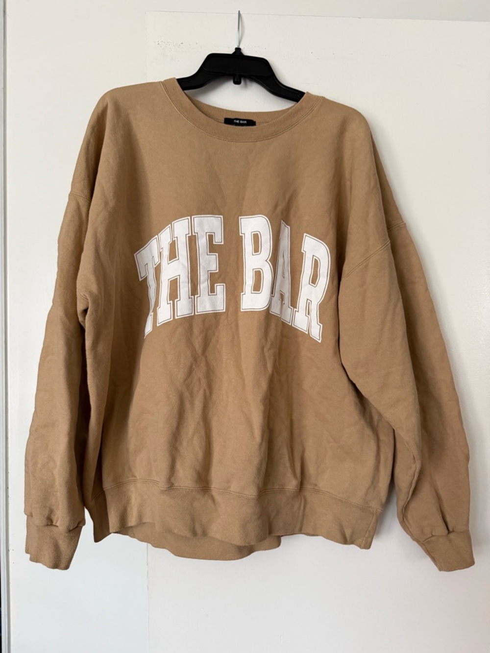 The Bar Varsity Sweatshirt Beige